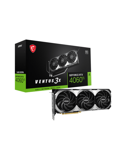 MSI GeForce RTX 4060 Ti Ventus OC 3X 16GB GDDR6X Graphics Card